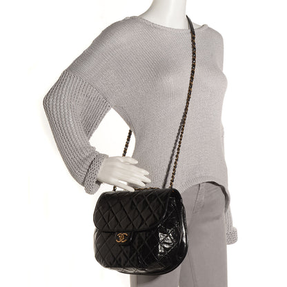 Chanel Calfskin Quilted Medium Bubble CC Flap Bag Black 2 of 9