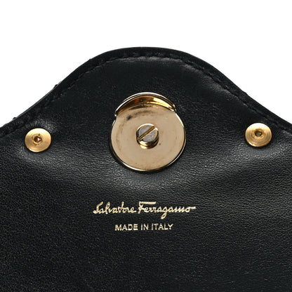 Salvatore Ferragamo Calfskin Quilted Gancini Mini Bag Black 6 of 11