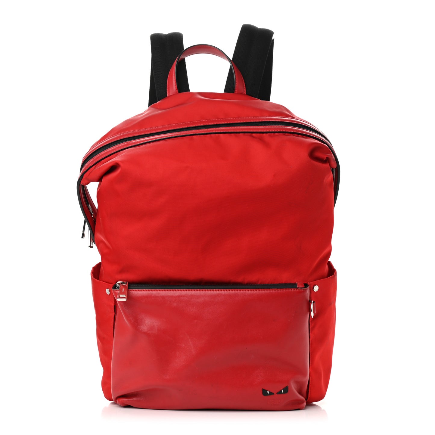 Nylon Vitello Backpack Red