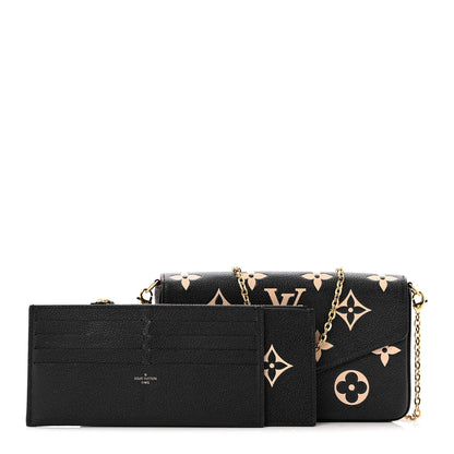 Louis Vuitton Empreinte Monogram Giant Felicie Pochette Black Beige 3 of 14