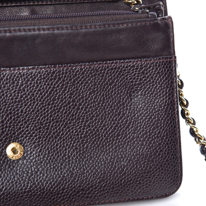 Chanel Caviar Timeless CC Wallet On Chain WOC Dark Brown 13 of 16