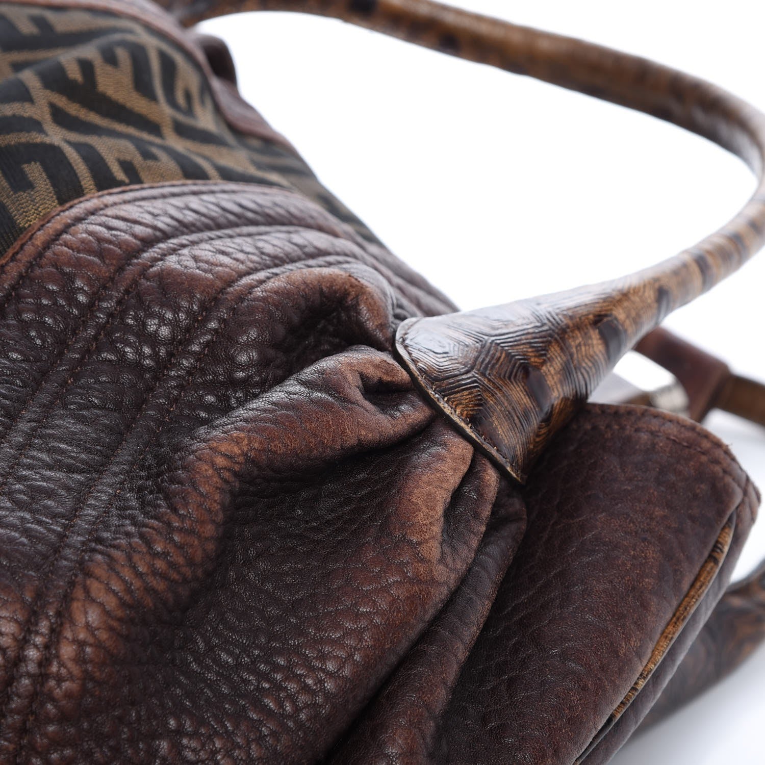 Fendi Zucca Nappa Nuvolata Vitello Tortuga Spy Tobacco Moro 20 of 24