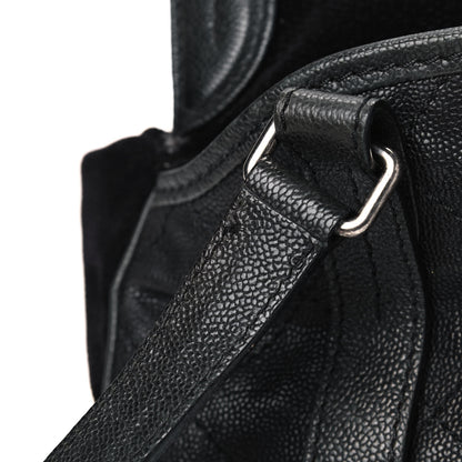 Chanel Caviar Fabric Diamond Stitched Mademoiselle Shoulder Bag Black 10 of 12