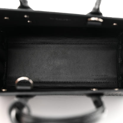 Saint Laurent Calfskin Crocodile Embossed Nano Sac De Jour Black 5 of 15