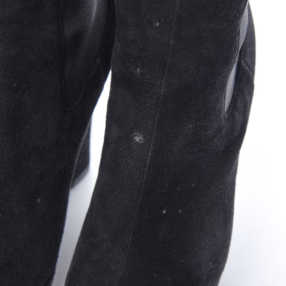 Gucci Suede Ankle Wedge Booties 37 Black 12 of 13