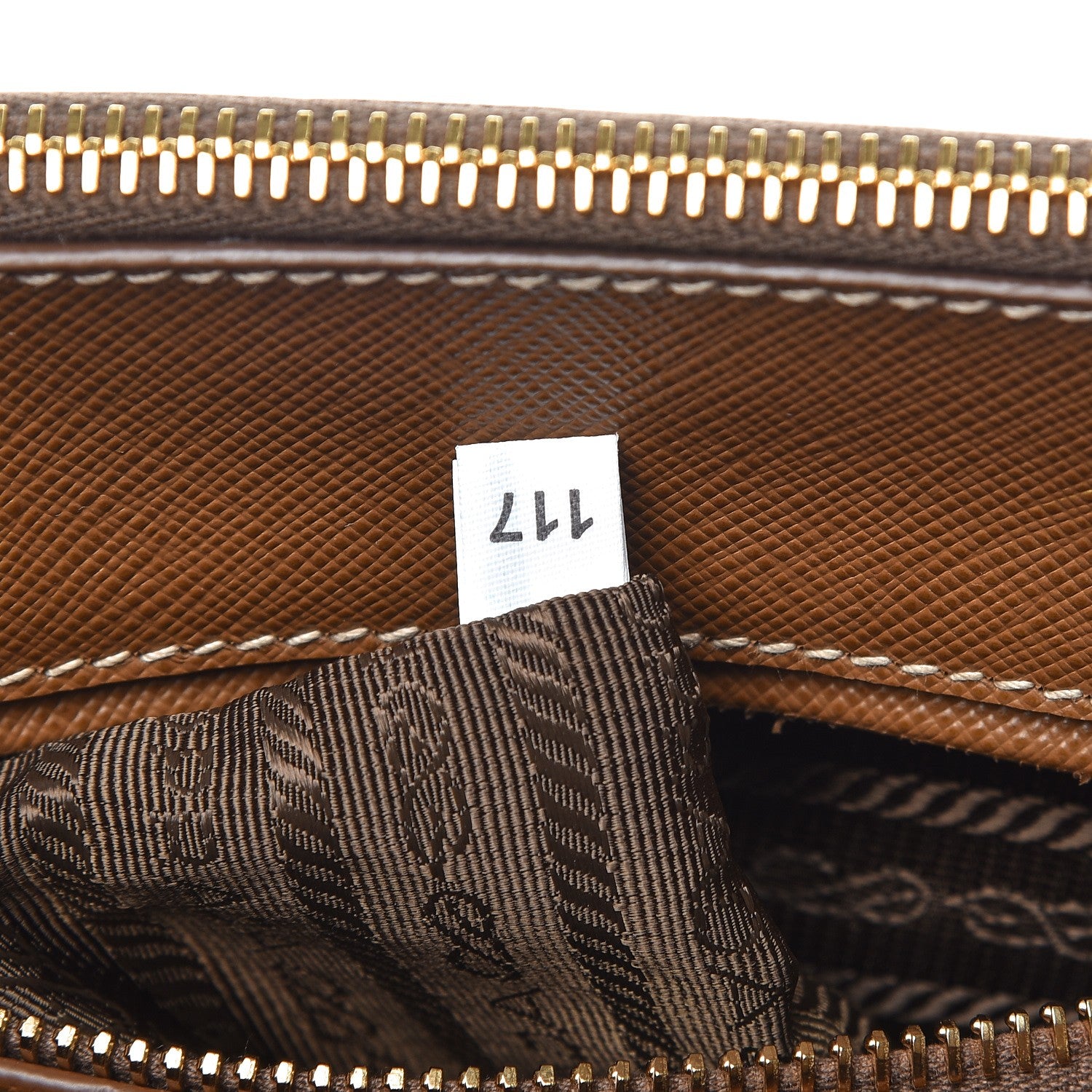 Prada Saffiano Lux Mini Galleria Double Zip Tote Cannella 8 of 9