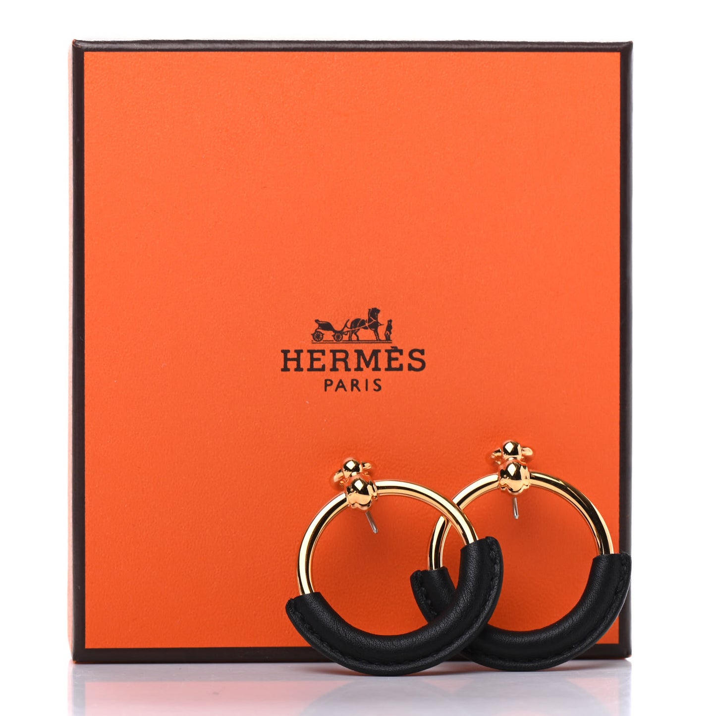 Swift Loop Earrings Gold Black