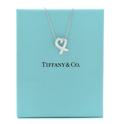 Tiffany Sterling Silver Paloma Picasso Loving Heart Pendant Necklace 7 of 7