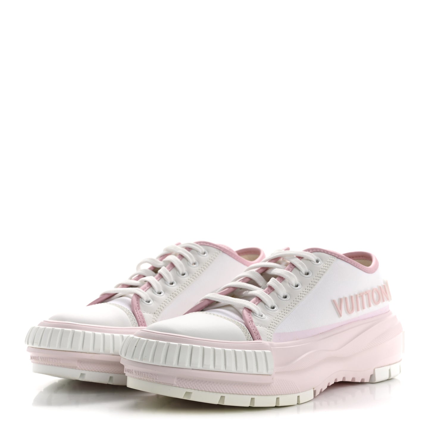 Canvas LV Squad Sneakers 38 White Pink