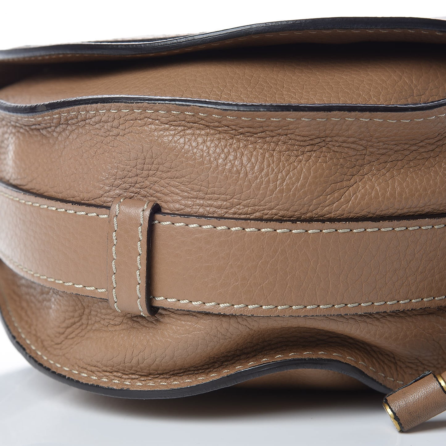 Calfskin Medium Marcie Round Crossbody Bag Nut
