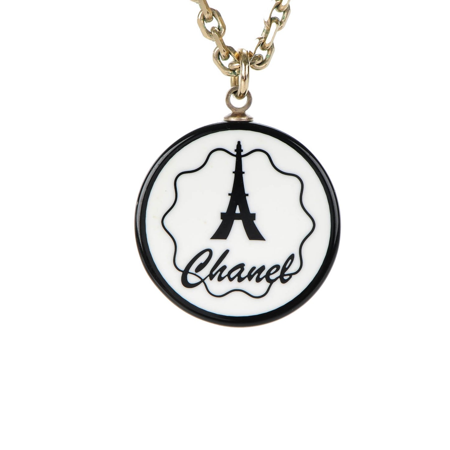 Resin Coco Necklace Black White