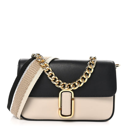 Marc Jacobs Calfskin The J Marc Shoulder Bag Greige Multicolor 1 of 9