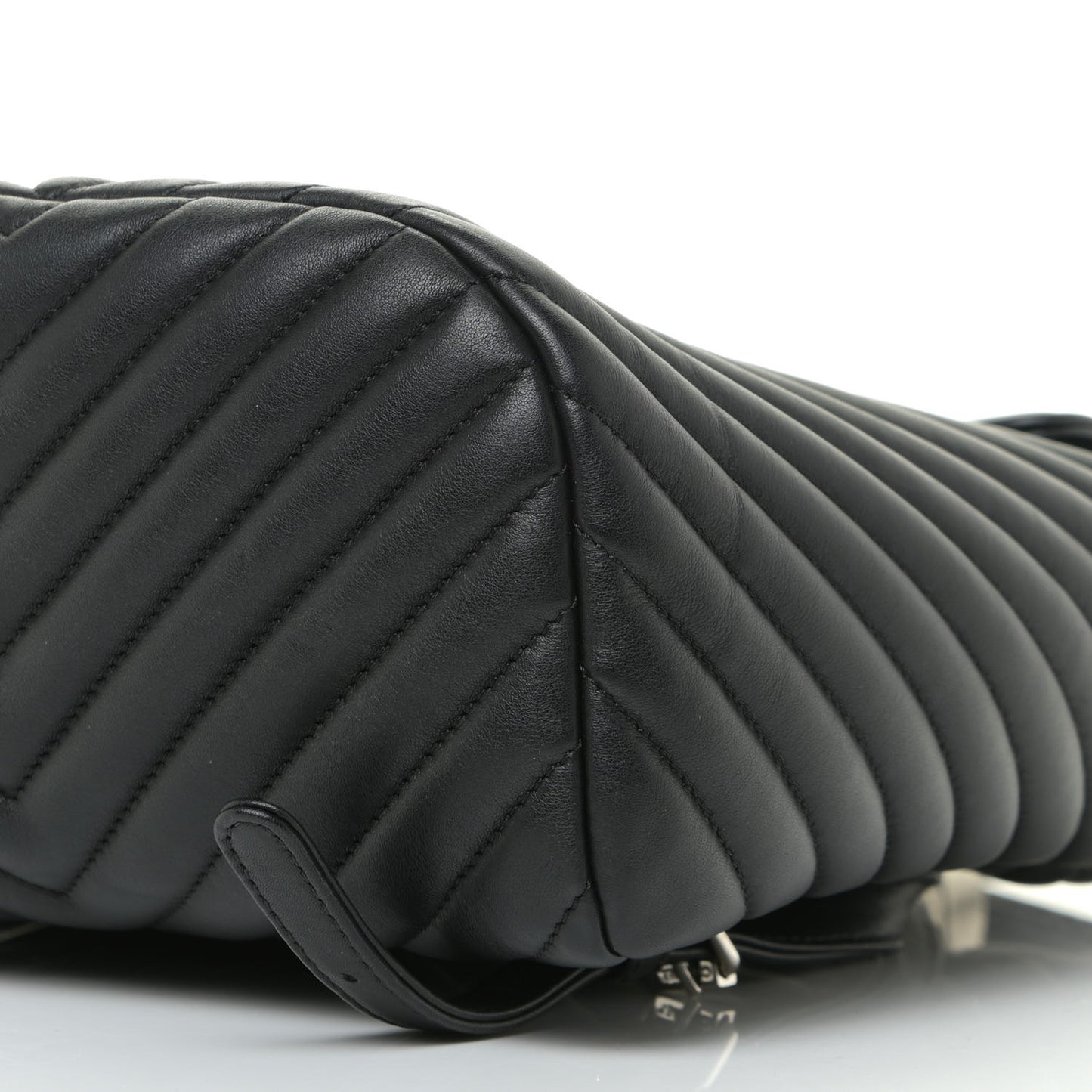 Calfskin Chevron Quilted Small Urban Spirit Backpack Black