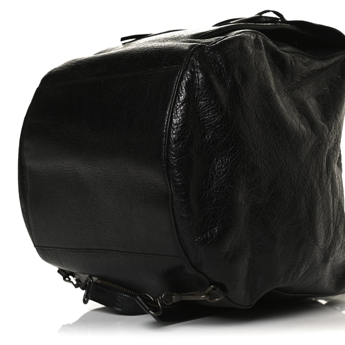 Agneau Classic Hardware Zip Traveler Backpack Black