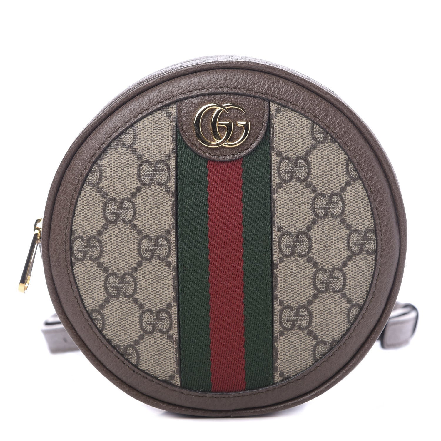 Gucci GG Supreme Monogram Web Mini Ophidia Round Backpack Brown 1 of 7