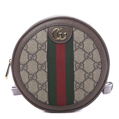Gucci GG Supreme Monogram Web Mini Ophidia Round Backpack Brown 1 of 7