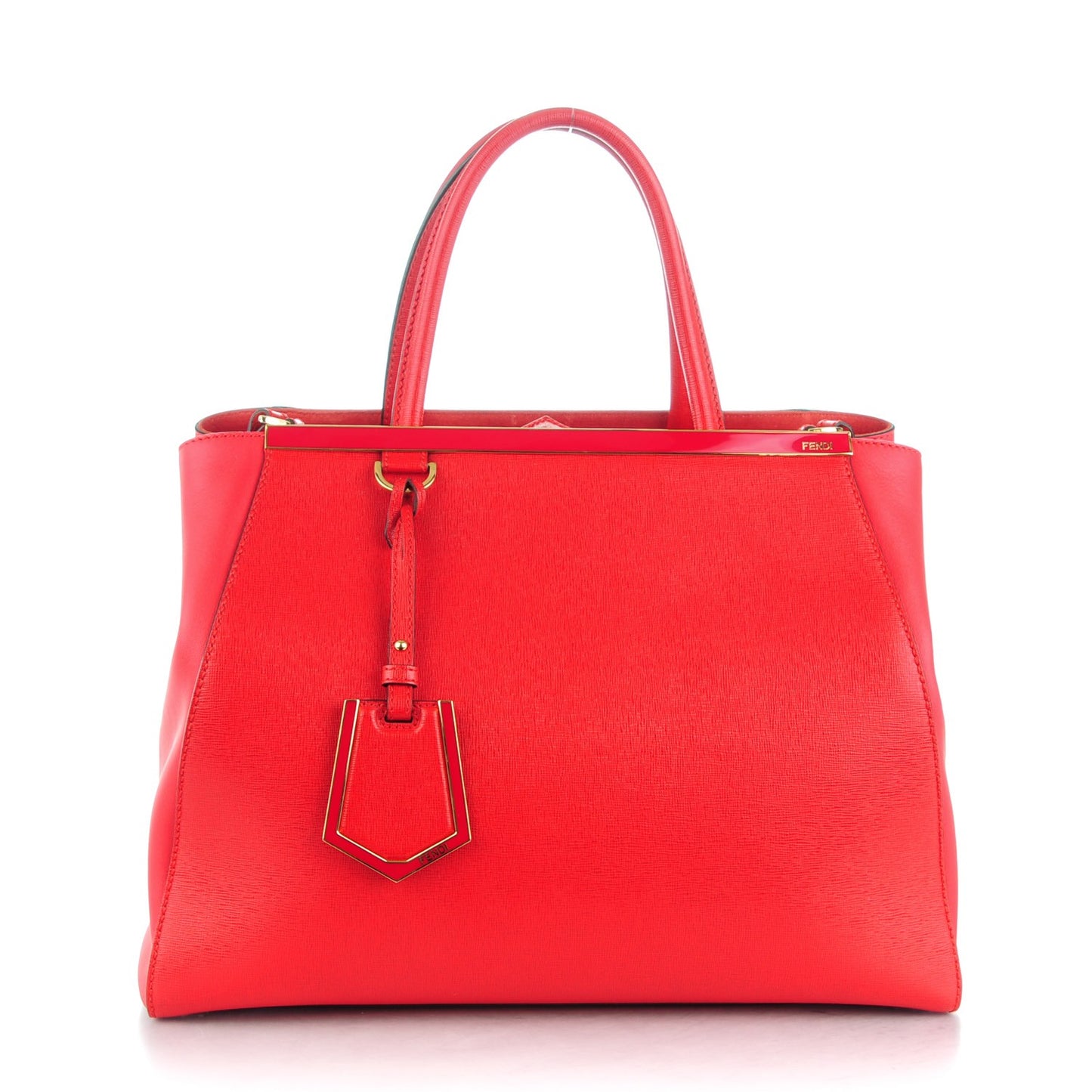 Vitello Elite Flamingo Regular 2Jours Tote Rosso Fiamma