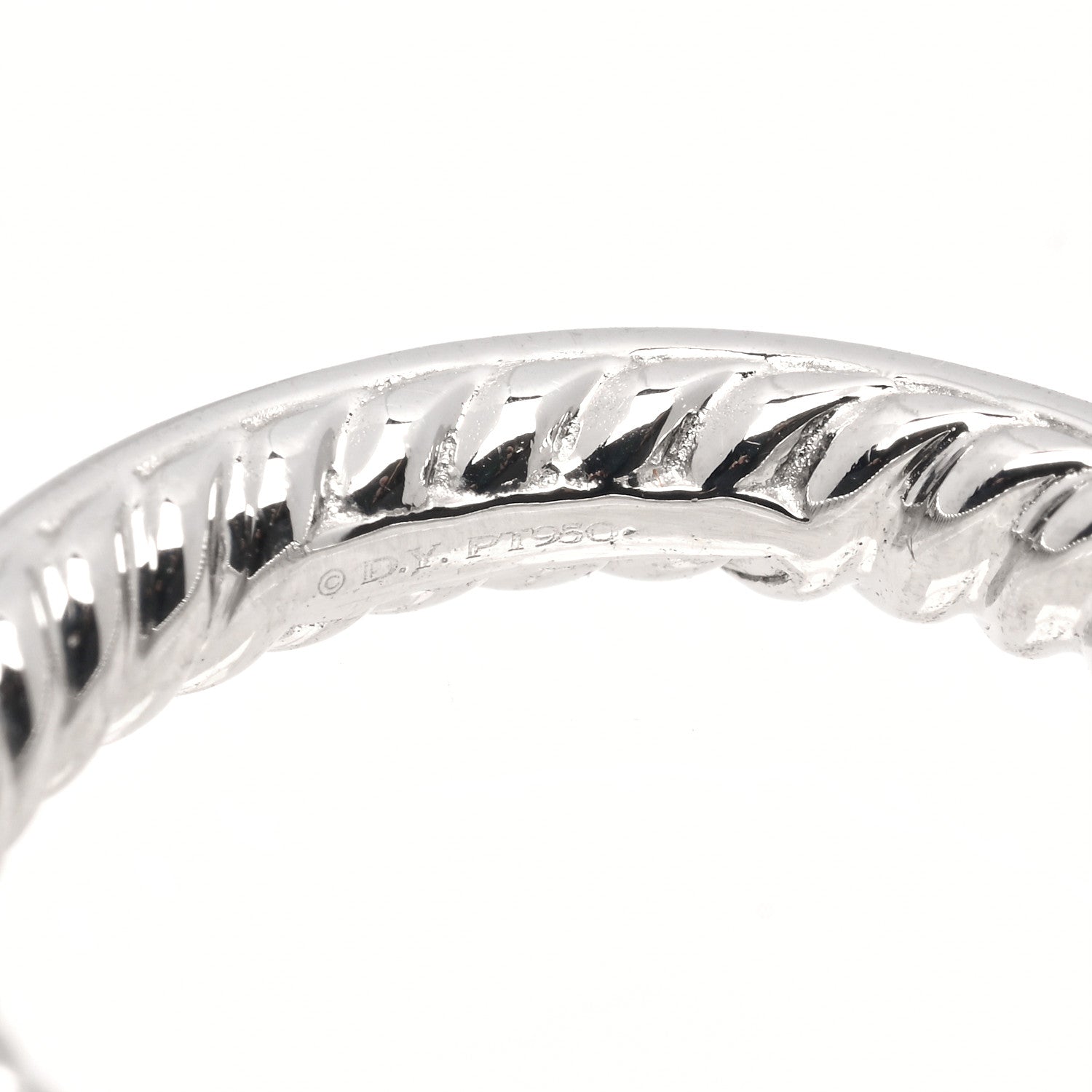 David Yurman Platinum Pink Sapphire 3mm Eden Eternity Band Ring 45 3.25 4 of 4