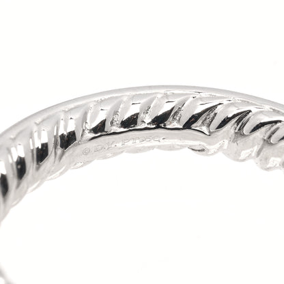 David Yurman Platinum Pink Sapphire 3mm Eden Eternity Band Ring 45 3.25 4 of 4