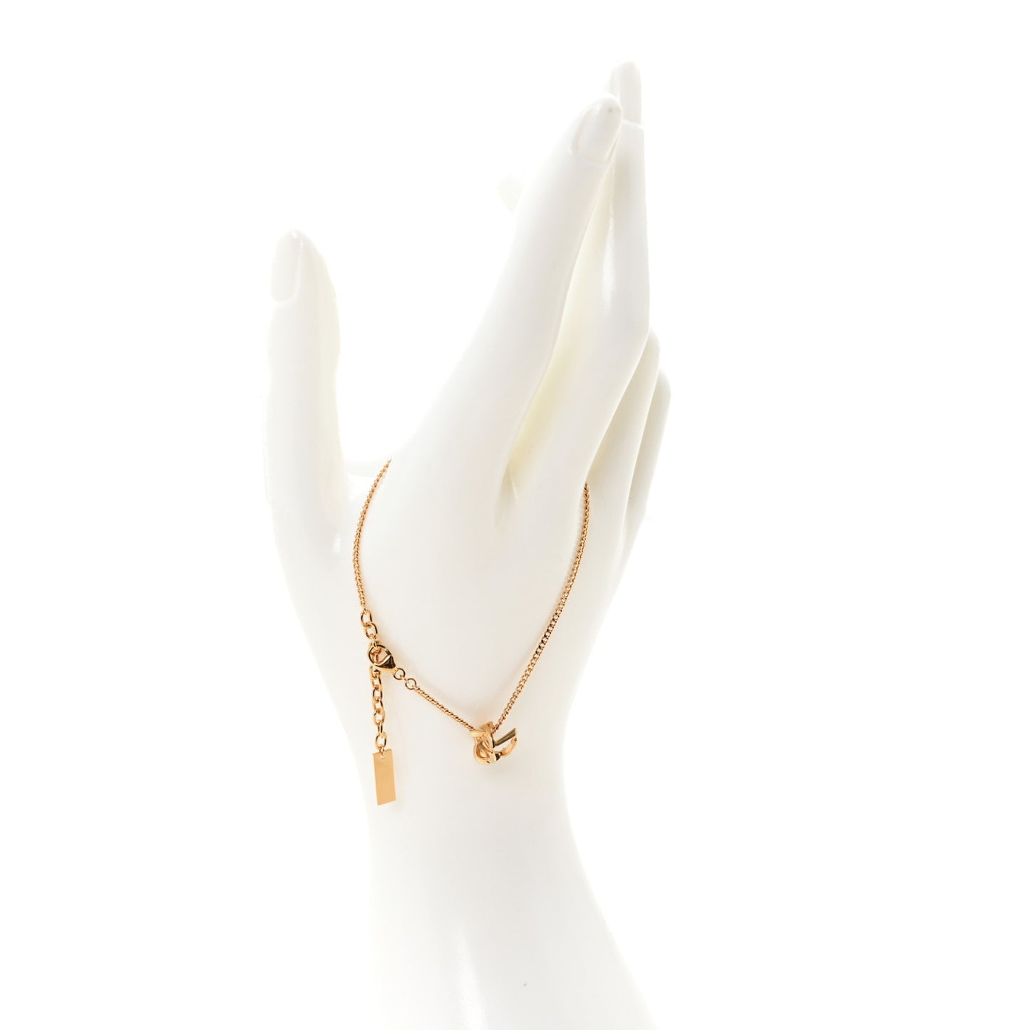 Brass Monogram Twist Bracelet Gold