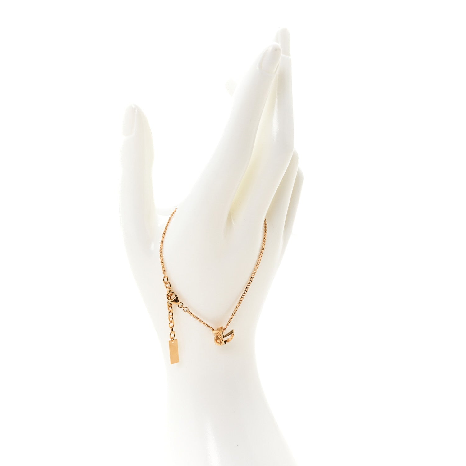 Saint Laurent Brass Monogram Twist Bracelet Gold 2 of 5