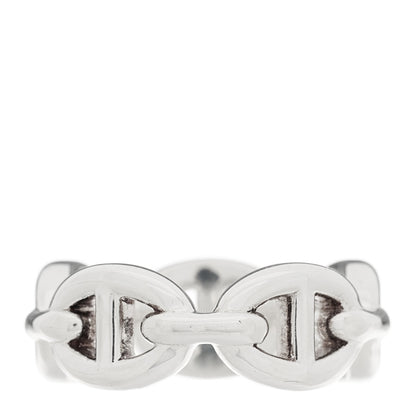 Hermes Sterling Silver PM Chaine d'Ancre Enchainee Band Ring 49 4.75 3 of 7
