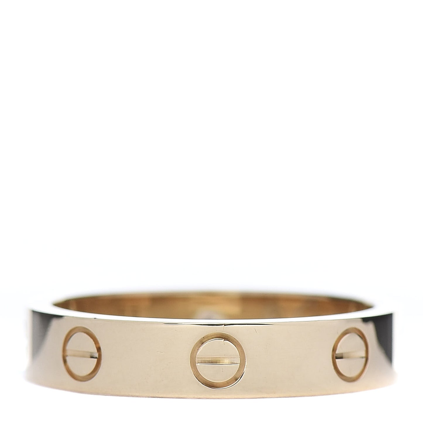18K Yellow Gold Diamond 4mm LOVE Wedding Band Ring 54 6.75