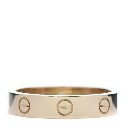 Cartier 18K Yellow Gold Diamond 4mm LOVE Wedding Band Ring 54 6.75 3 of 5