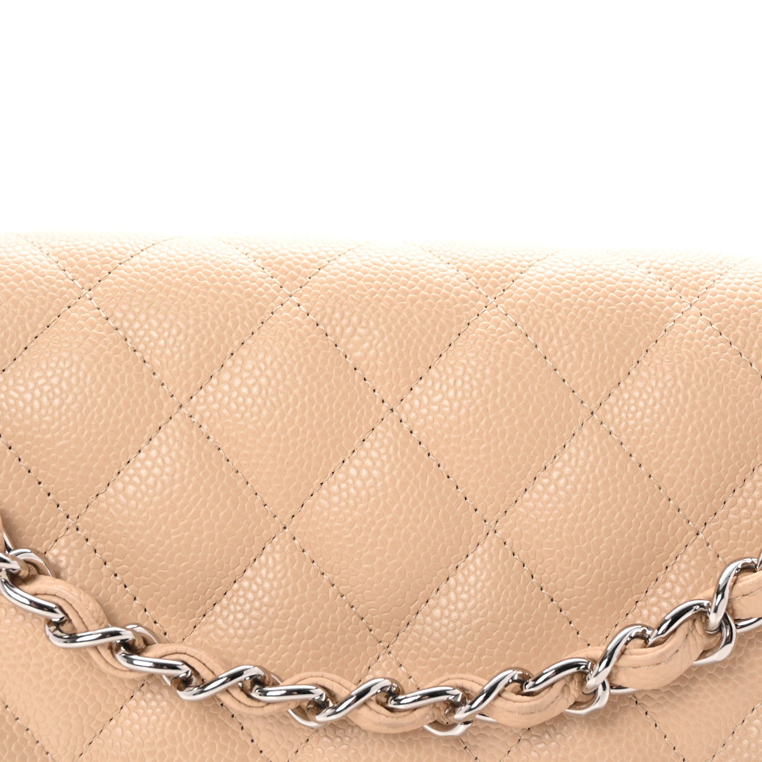 Chanel Caviar Quilted Jumbo Double Flap Light Beige 8 of 10
