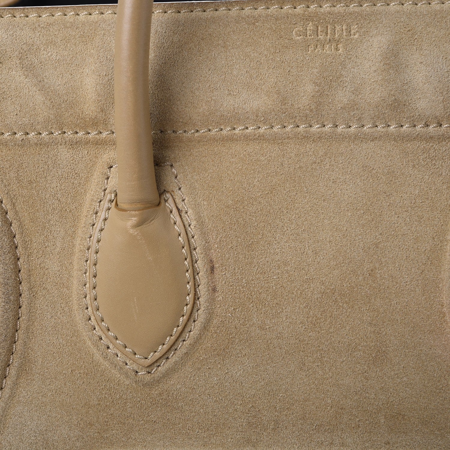 Celine Nubuck Medium Phantom Luggage Beige 10 of 15