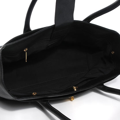 Chanel Calfskin Small Cerf Shopper Tote Black 7 of 8