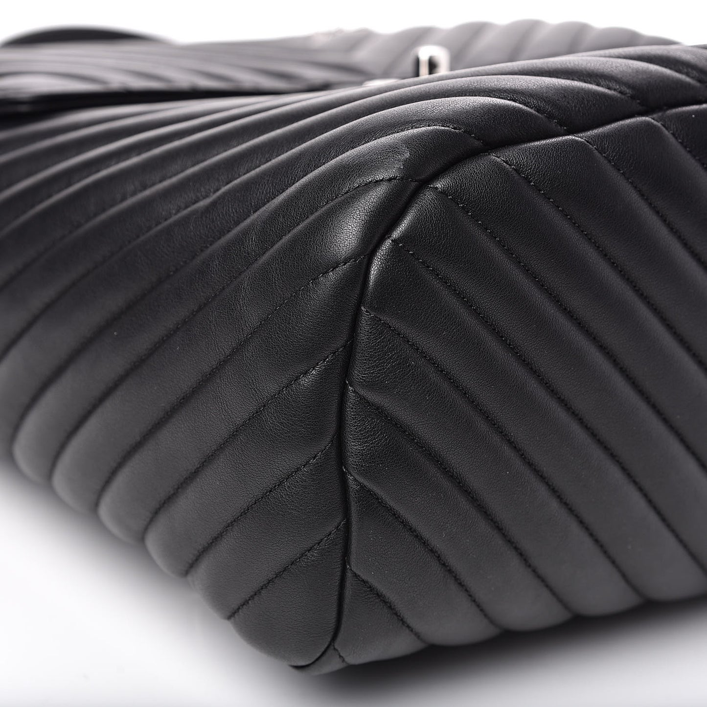 Calfskin Chevron Quilted Large Urban Spirit Backpack Black