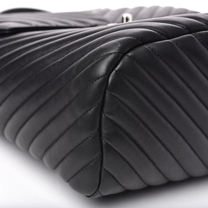 Chanel Calfskin Chevron Quilted Large Urban Spirit Backpack Black 8 of 15