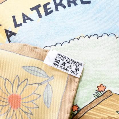 Hermes Silk Retour A'Laterre Pocket Square 2 of 5