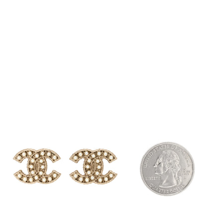 Chanel Pearl CC Earrings Light Gold 2 of 6