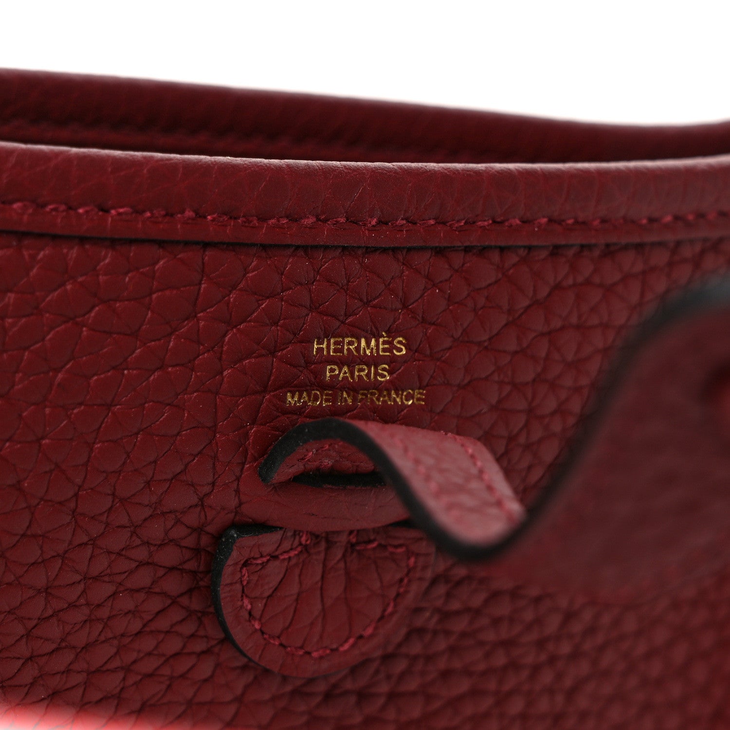 Hermes Taurillon Clemence Evelyne TPM Rouge Grenat 6 of 10
