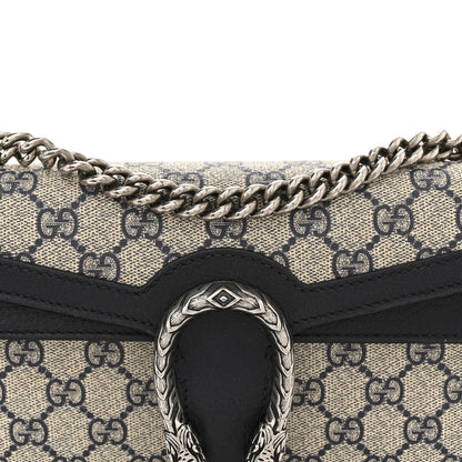 Gucci GG Supreme Monogram Textured Dollar Calfskin Small Rectangular Dionysus Shoulder Bag Beige Blue 8 of 14