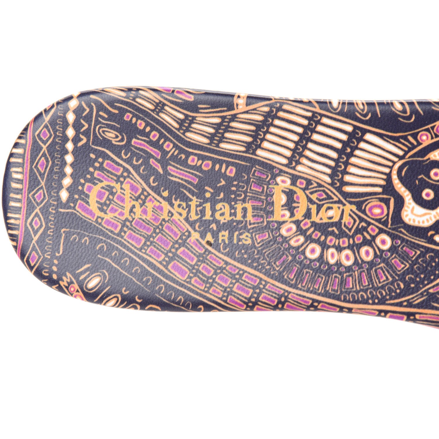 Christian Dior Canvas Embroidered Animals Dway Mules Slide Sandals 37.5 Multicolor 7 of 9