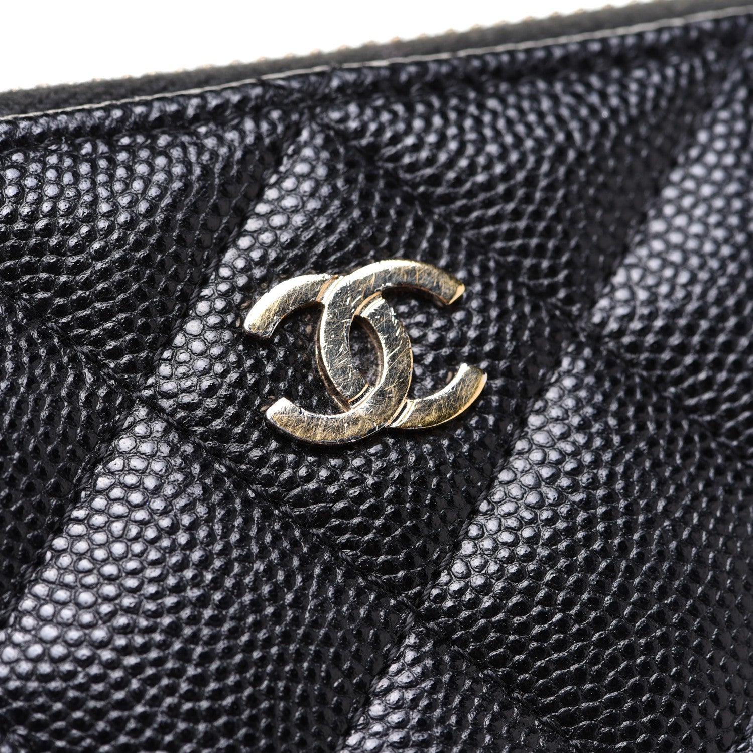Chanel Caviar Quilted Zipped Key Holder Case Black 8 of 9