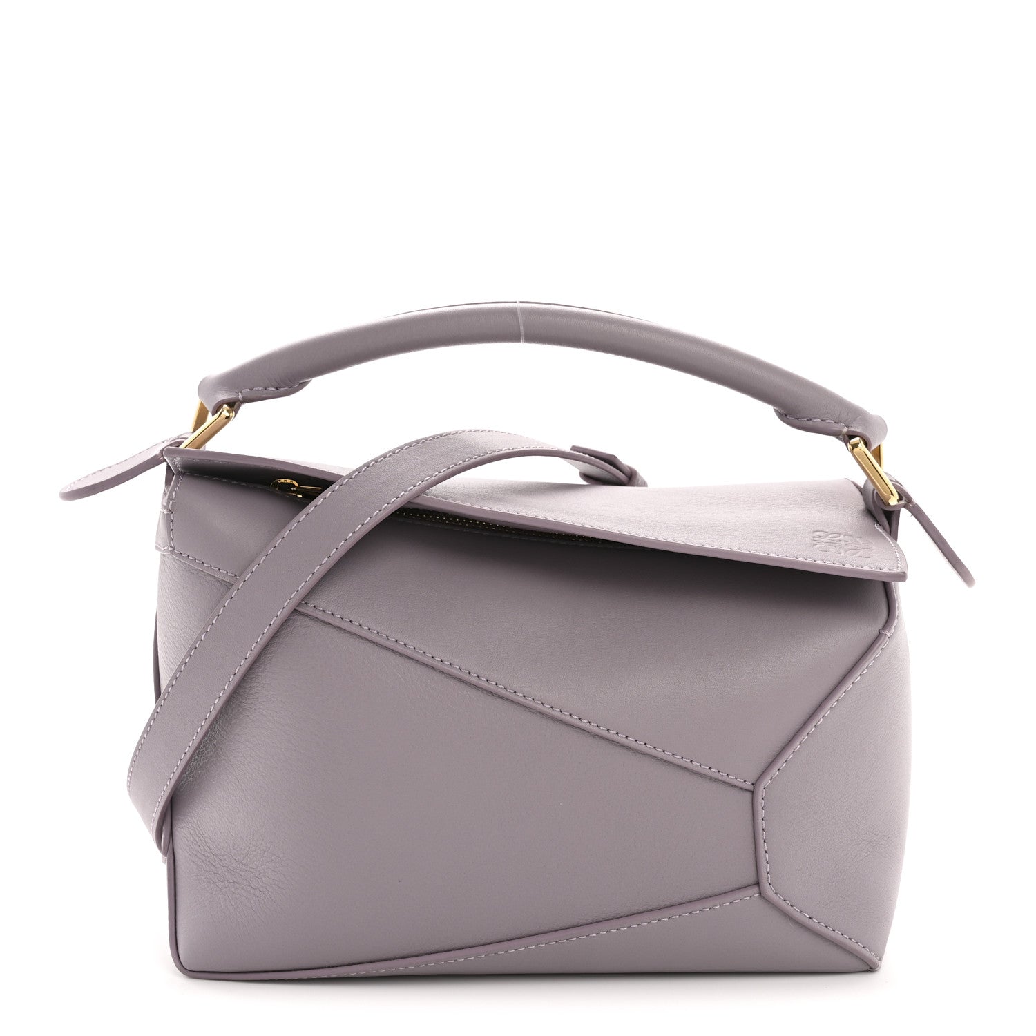 Loewe Soft Grained Calfskin Small Puzzle Edge Bag Pale Aubergine Glaze 1 of 13