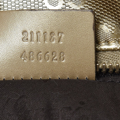 Gucci Imprime Monogram Medium Zippered Shopping Tote Champagne 7 of 9