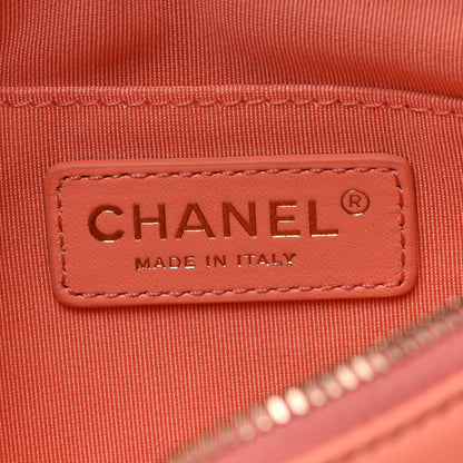 Chanel Lambskin Quilted Bi Waist Bag Fanny Pack Orange 6 of 10