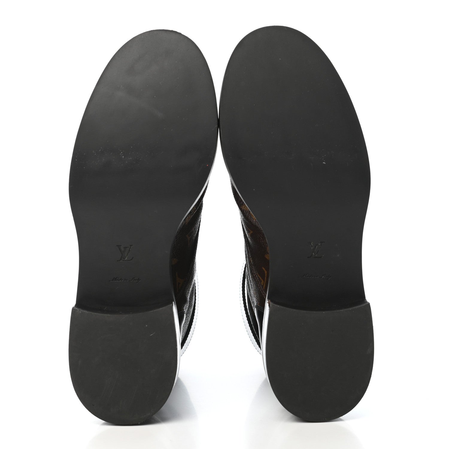 Louis Vuitton Calfskin Monogram Wonderland Flat Ranger Boots 39 Black 5 of 9
