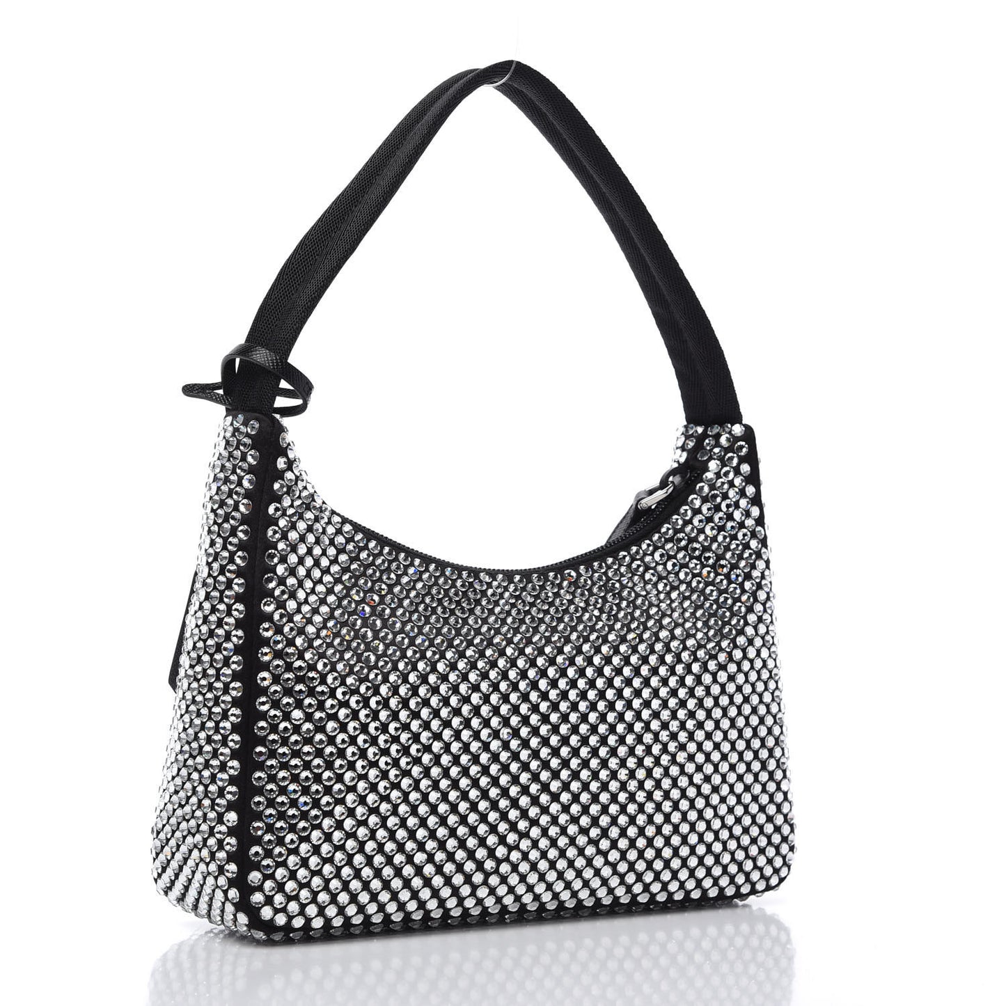 Satin Crystal Mini Re-Edition 2000 Bag Cristal