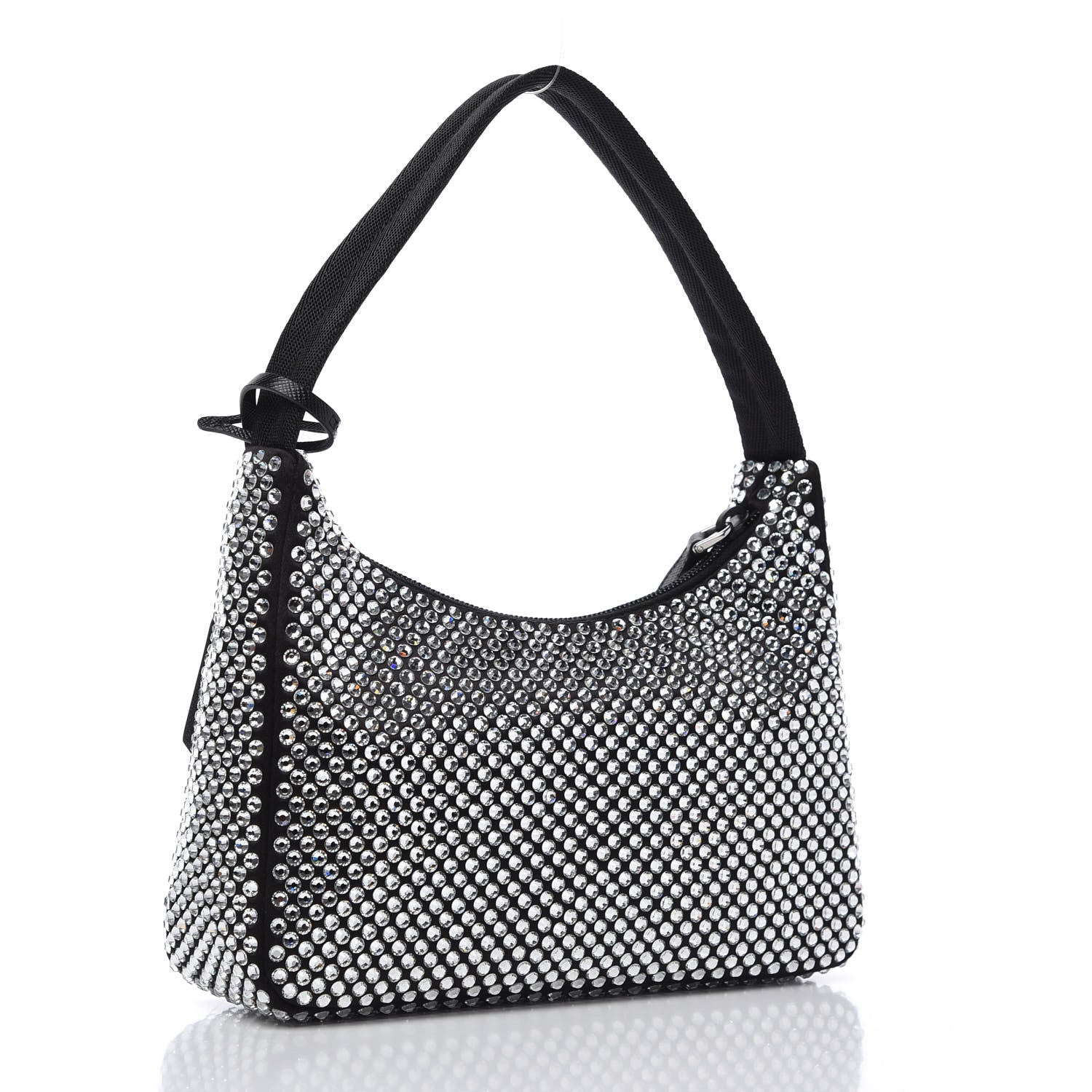 Prada Satin Crystal Mini Re-Edition 2000 Bag Cristal 3 of 12