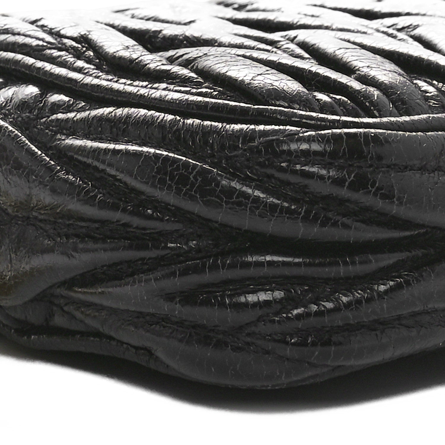 Miu Miu Nappa Matelasse Double Zip Pochette Clutch Black 8 of 10