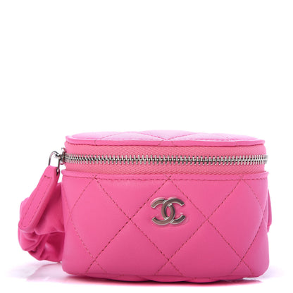 Chanel Lambskin Quilted Arm Coin Purse Pink 1 of 7