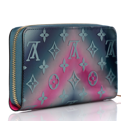 Louis Vuitton Metallic Vernis Degrade Zippy Wallet Blue Pink 3 of 11