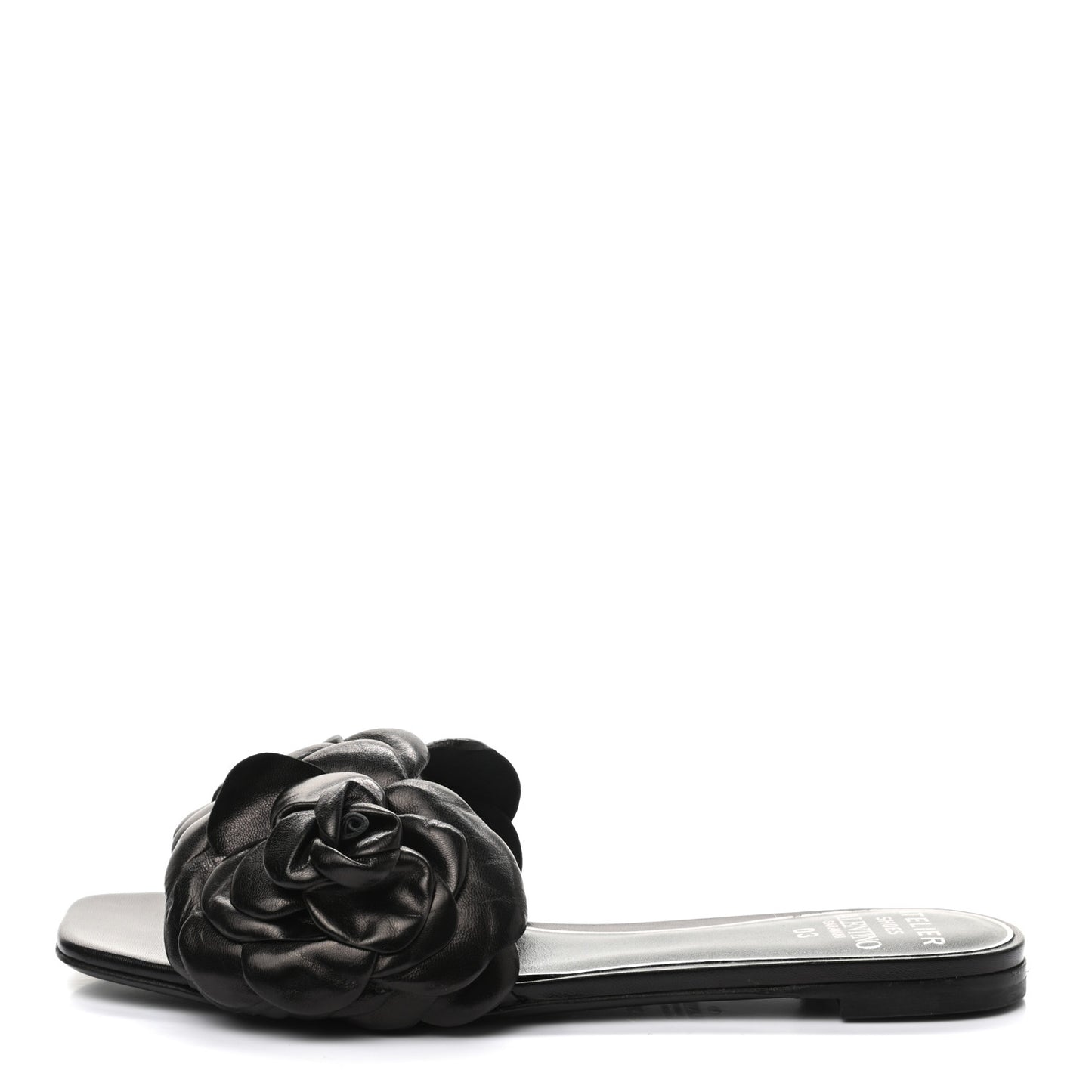 Nappa Atelier 03 Rose Edition Slide Sandals 36.5 Black
