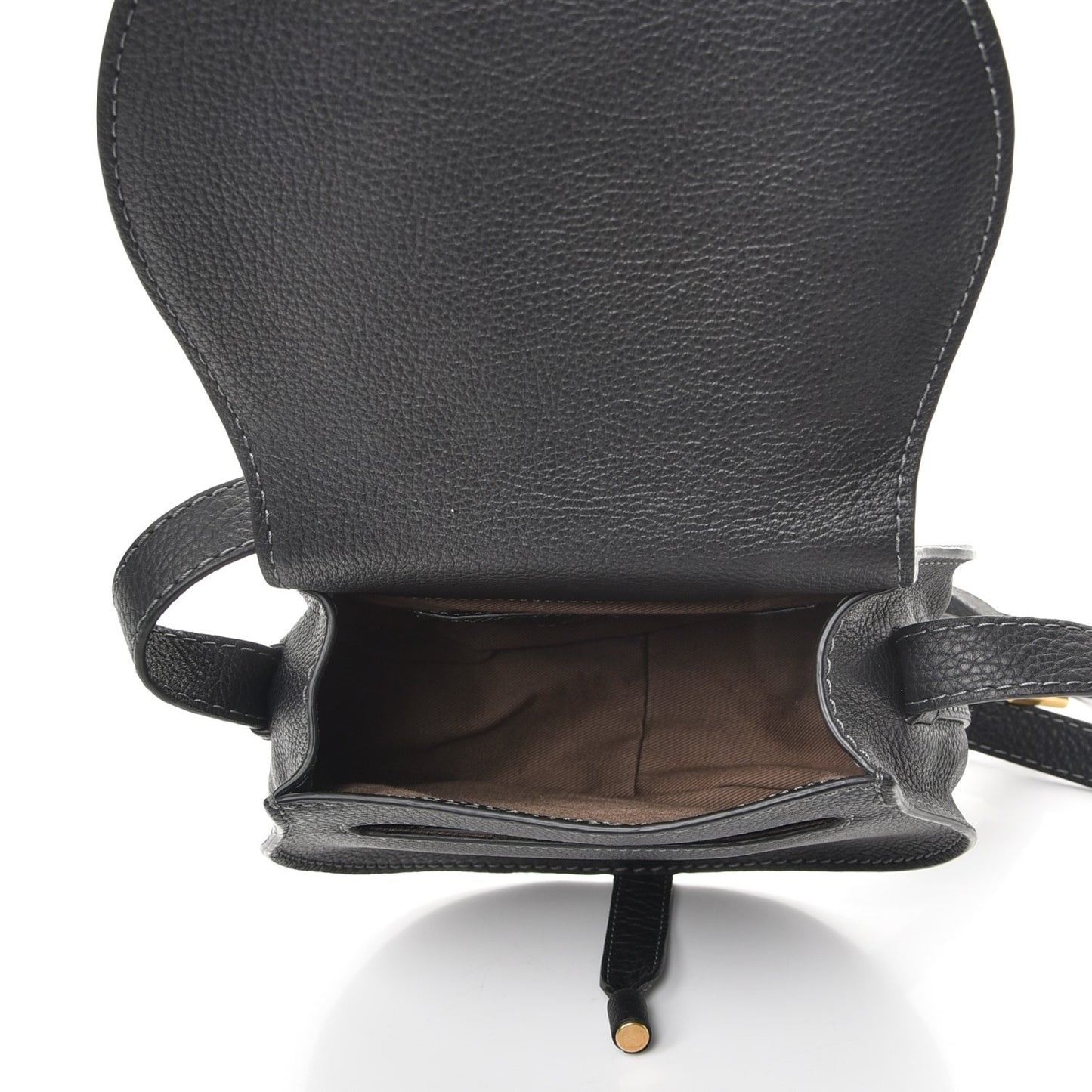 Calfskin Mini Marcie Round Crossbody Bag Black